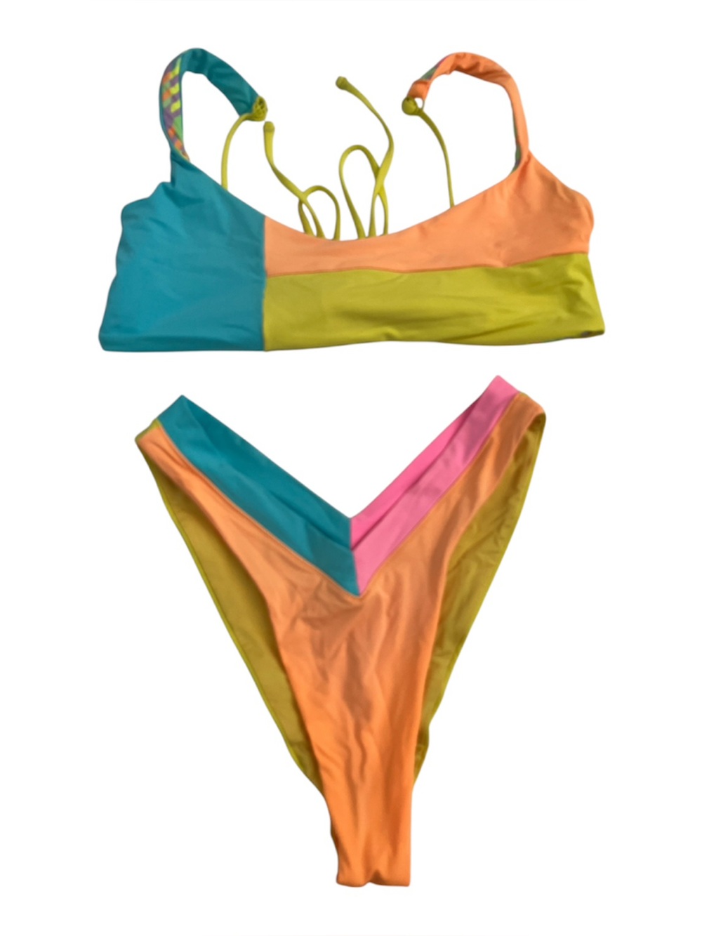 ONEONE color block Bikini Set cheeky